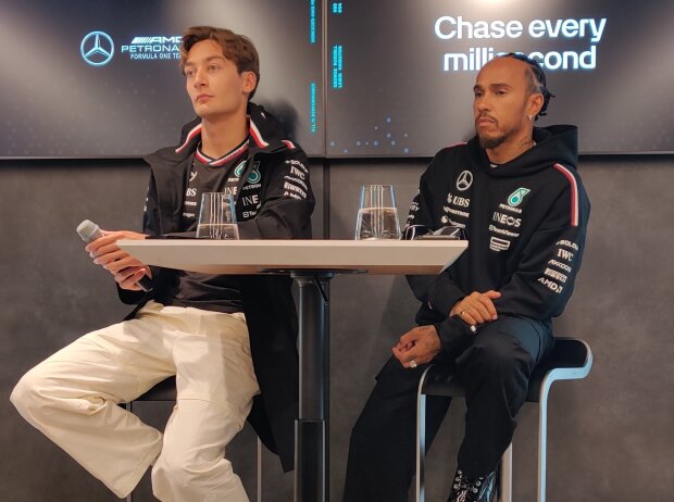 Unterkühlte Stimmung: George Russell und Lewis Hamilton in Spanien Unterkühlte Stimmung: George Russell und Lewis Hamilton in Spanien