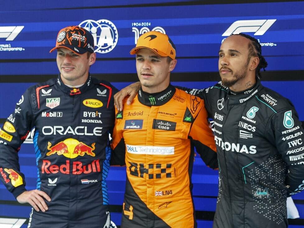 Max Verstappen, Lando Norris, Lewis Hamilton