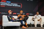 Max Verstappen (Red Bull), Lando Norris (McLaren) und Lewis Hamilton (Mercedes) 