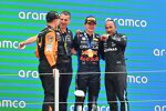 Lando Norris (McLaren), Max Verstappen (Red Bull) und Lewis Hamilton (Mercedes) 