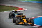 Lando Norris (McLaren) und Lewis Hamilton (Mercedes) 