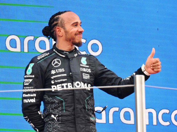 Lange nicht gesehen: Lewis Hamilton schafft es erstmals 2024 aufs Podest Lange nicht gesehen: Lewis Hamilton schafft es erstmals 2024 aufs Podest