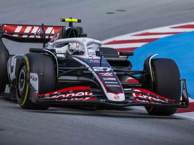 Titel-Bild zur News: Nico Hülkenberg im Haas VF-24 beim Spanien-Grand-Prix der Formel 1 2024
