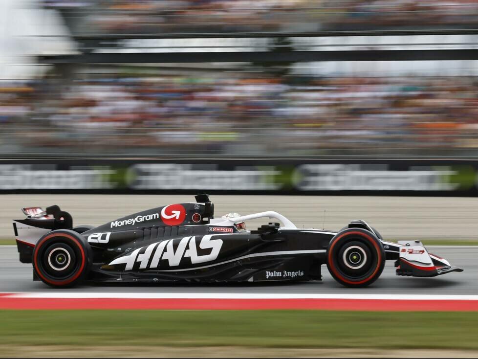 Kevin Magnussen im Haas VF-24 beim Spanien-Grand-Prix der Formel 1 2024