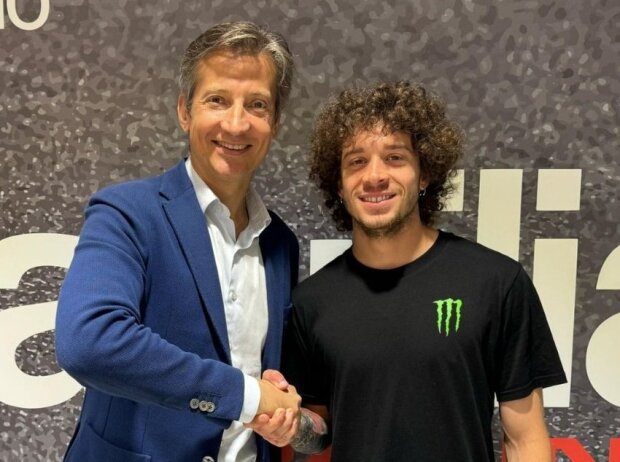 Massimo Rivola und Marco Bezzecchi Massimo Rivola und Marco Bezzecchi