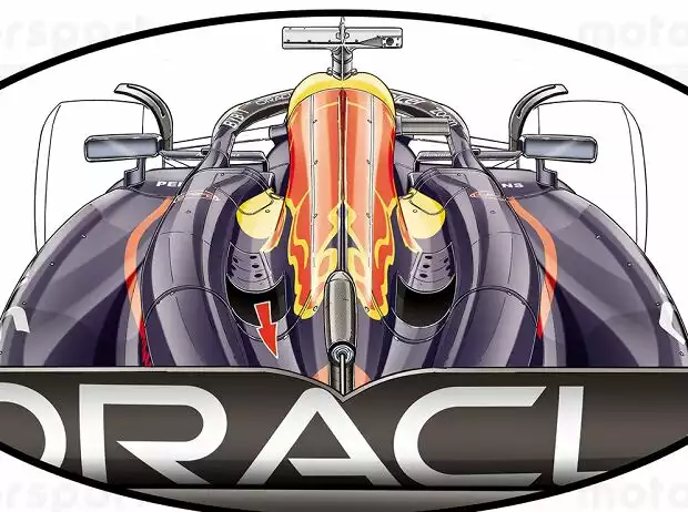Titel-Bild zur News: Kühlöffnung am Red Bull RB20 in der Formel-1-Saison 2024