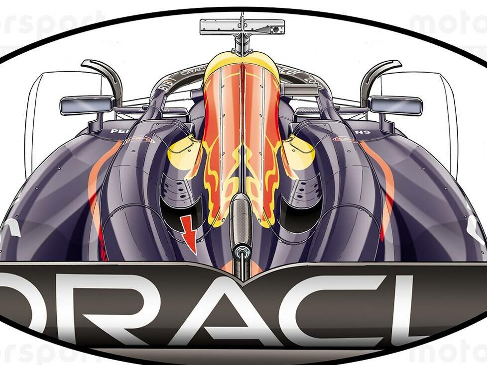 Kühlöffnung am Red Bull RB20 in der Formel-1-Saison 2024