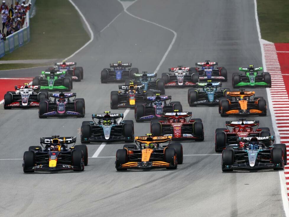 Lando Norris, Max Verstappen, George Russell