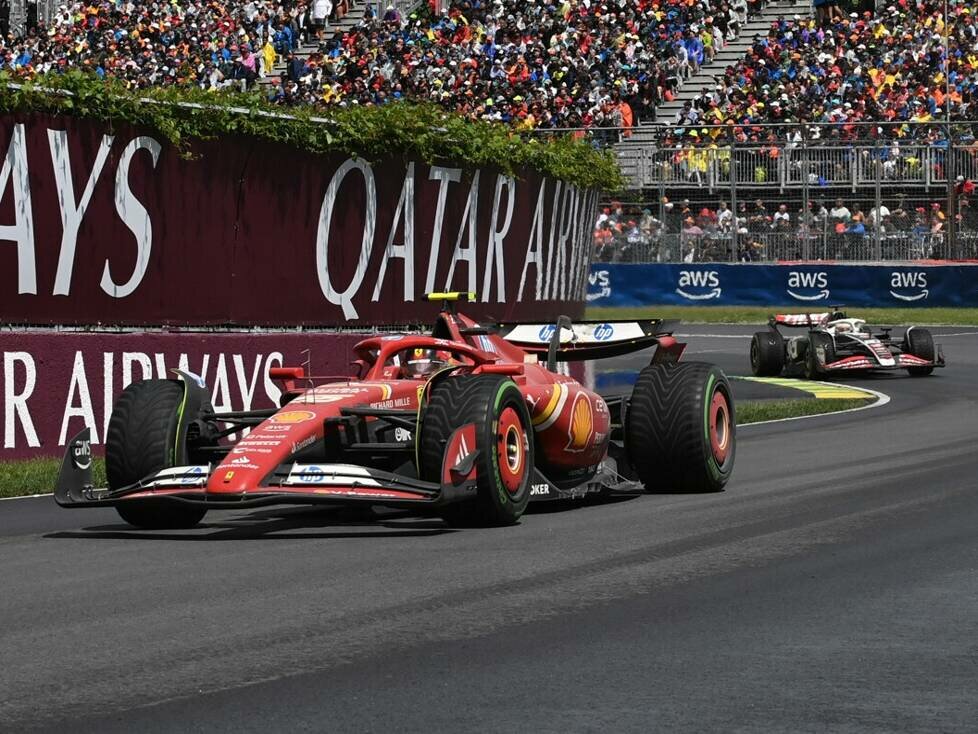 Carlos Sainz im Ferrari SF-24 beim Formel-1-Rennen in Kanada 2024