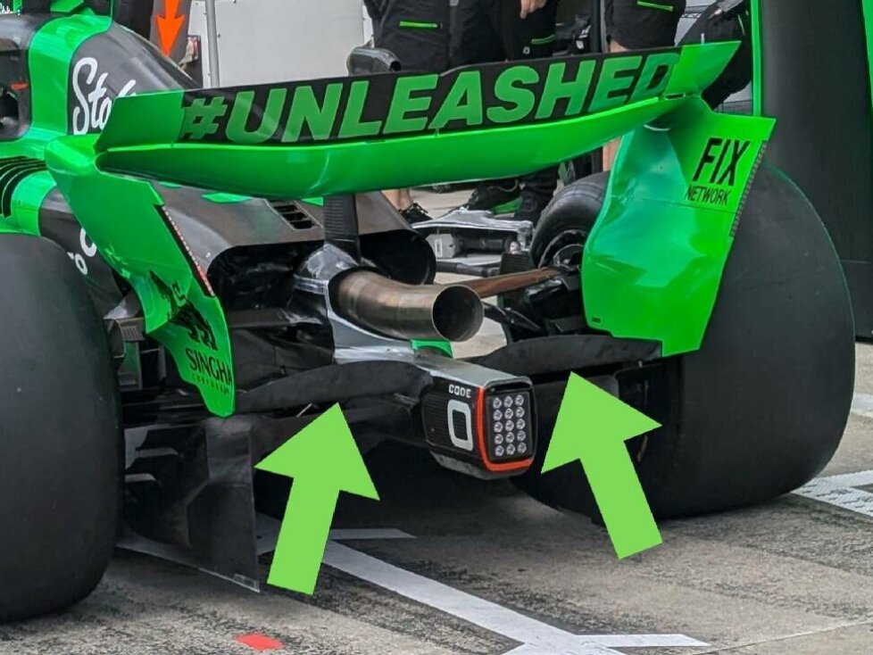 Updates am Beam-Wing des Sauber C44 beim Formel-1-Rennen in Spielberg 2024