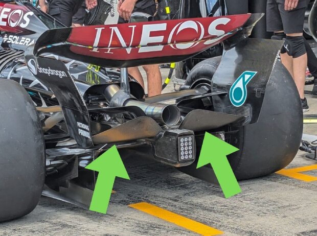 Updates am Beam-Wing des Mercedes W15 beim Formel-1-Rennen in Spielberg 2024 Updates am Beam-Wing des Mercedes W15 beim Formel-1-Rennen in Spielberg 2024