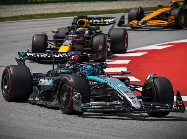 George Russell, Max Verstappen, Lando Norris Titel-Bild zur News: George Russell, Max Verstappen, Lando Norris