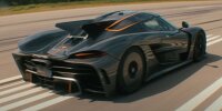 koenigsegg jesko on a runway breaking a record