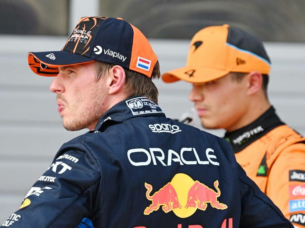 Max Verstappen mit Lando Norris nach dem Formel-1-Sprint in Spielberg 2024