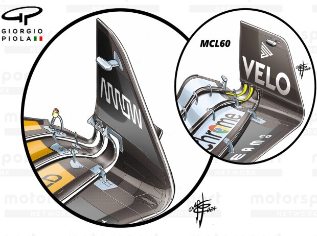 McLaren fuhr mit einem neuen Frontflügel McLaren fuhr mit einem neuen Frontflügel