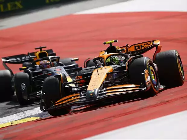 Lando Norris gab den Platz hiernach sofort an Max Verstappen zurück, trotzdem wurde er bestraft Titel-Bild zur News: Lando Norris gab den Platz hiernach sofort an Max Verstappen zurück, trotzdem wurde er bestraft