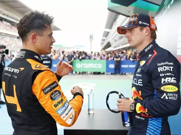 Lando Norris und Max Verstappen vertragen sich wieder Titel-Bild zur News: Lando Norris und Max Verstappen vertragen sich wieder