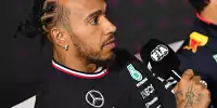 Mercedes-Fahrer Lewis Hamilton in der Formel-1-Pressekonferenz in Silverstone 2024