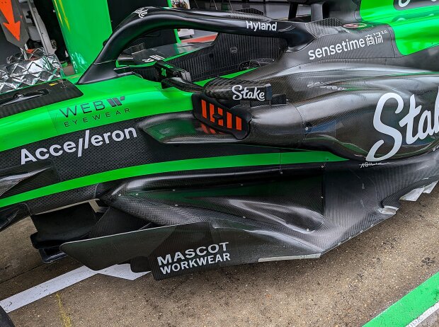 Luftleitbleche am Unterboden beim Sauber C44 in Silverstone 2024 Luftleitbleche am Unterboden beim Sauber C44 in Silverstone 2024