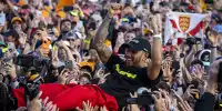 Lewis Hamilton nimmt ein Bad in der Menge in Silverstone 2024