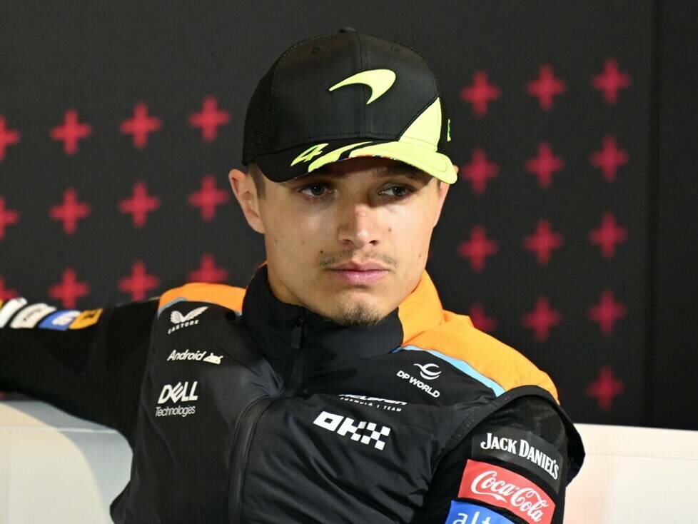 Lando Norris in der Pressekonferenz nach dem Formel-1-Rennen in Silverstone 2024