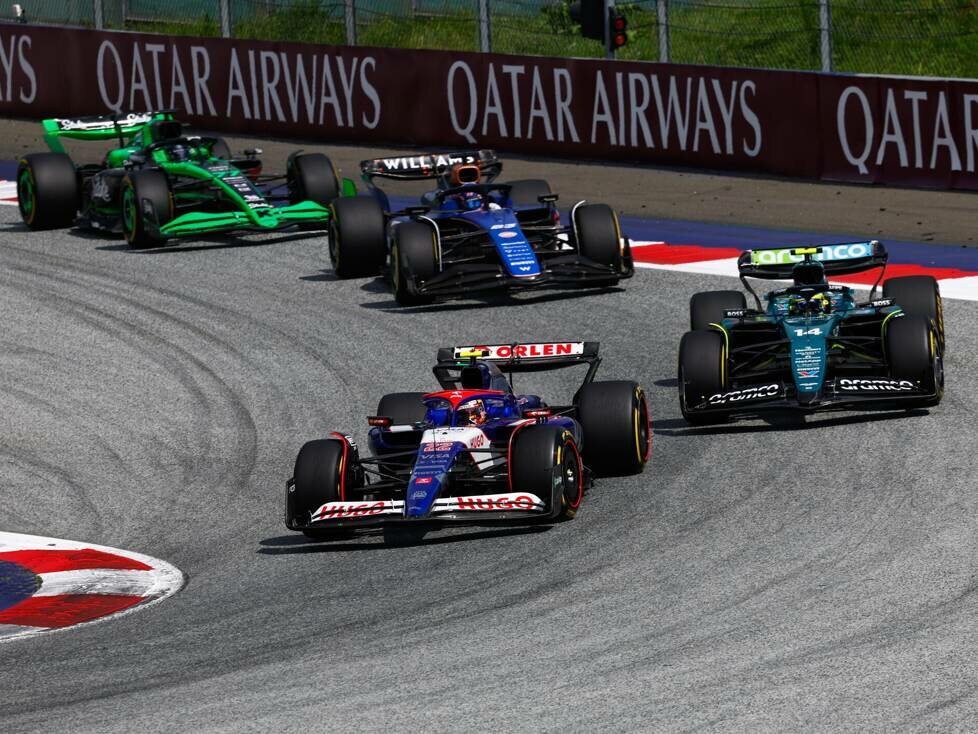 Alexander Albon, Yuki Tsunoda, Fernando Alonso, Valtteri Bottas