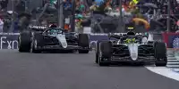 Lewis Hamilton und George Russell (Mercedes W15) beim Formel-1-Rennen in Silverstone 2024