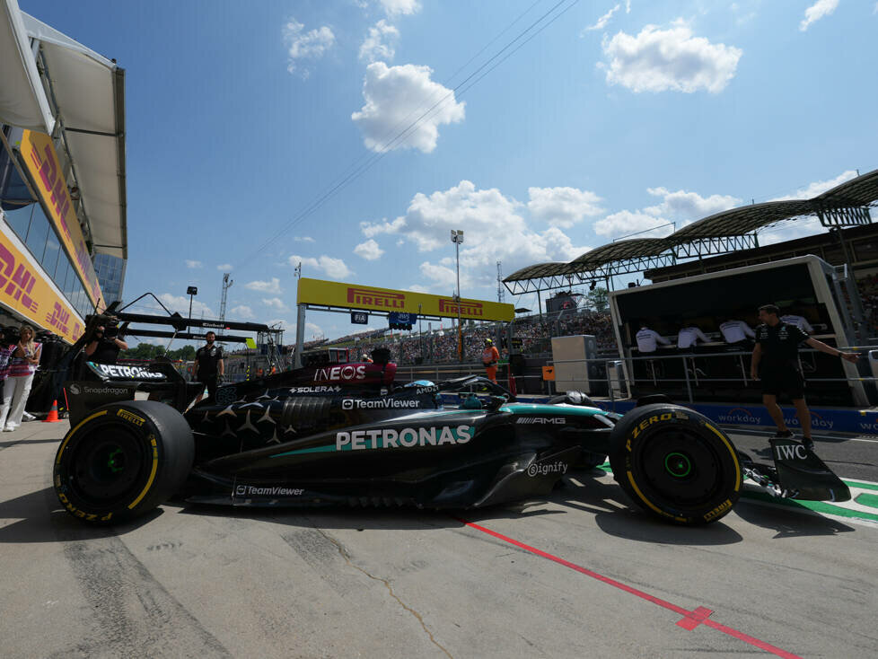 George Russell (Mercedes W15) beim Formel-1-Rennen in Ungarn 2024
