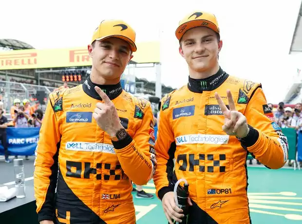 Lando Norris und Oscar Piastri (McLaren) beim Formel-1-Rennen in Ungarn 2024 Titel-Bild zur News: Lando Norris und Oscar Piastri (McLaren) beim Formel-1-Rennen in Ungarn 2024