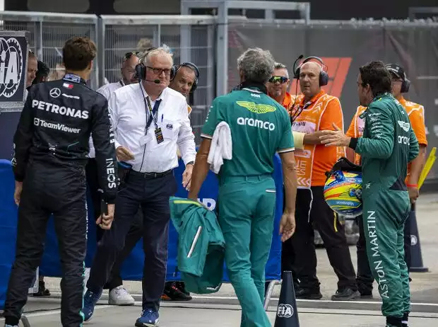 George Russell, Fernando Alonso Titel-Bild zur News: George Russell, Fernando Alonso