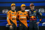 Oscar Piastri (McLaren), Lando Norris (McLaren) und Max Verstappen (Red Bull) 