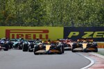 Oscar Piastri (McLaren), Lando Norris (McLaren), Charles Leclerc (Ferrari) und Lewis Hamilton (Mercedes) 