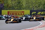 Oscar Piastri (McLaren), Lando Norris (McLaren), Charles Leclerc (Ferrari) und Lewis Hamilton (Mercedes) 