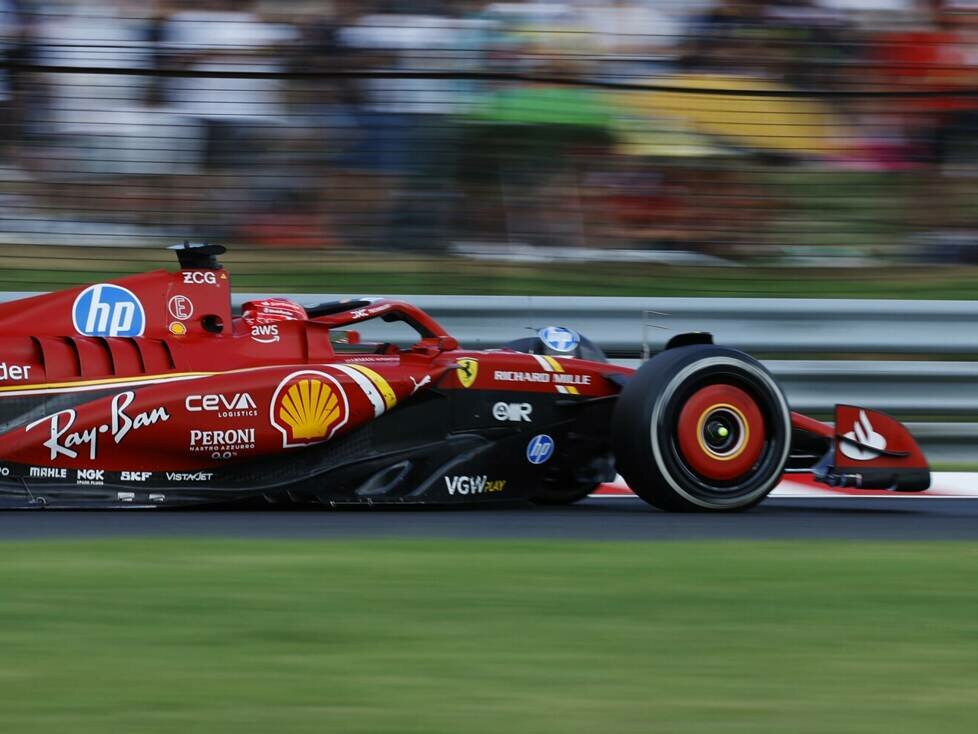 Charles Leclerc im Ferrari SF-24 beim Formel-1-Rennen in Ungarn 2024