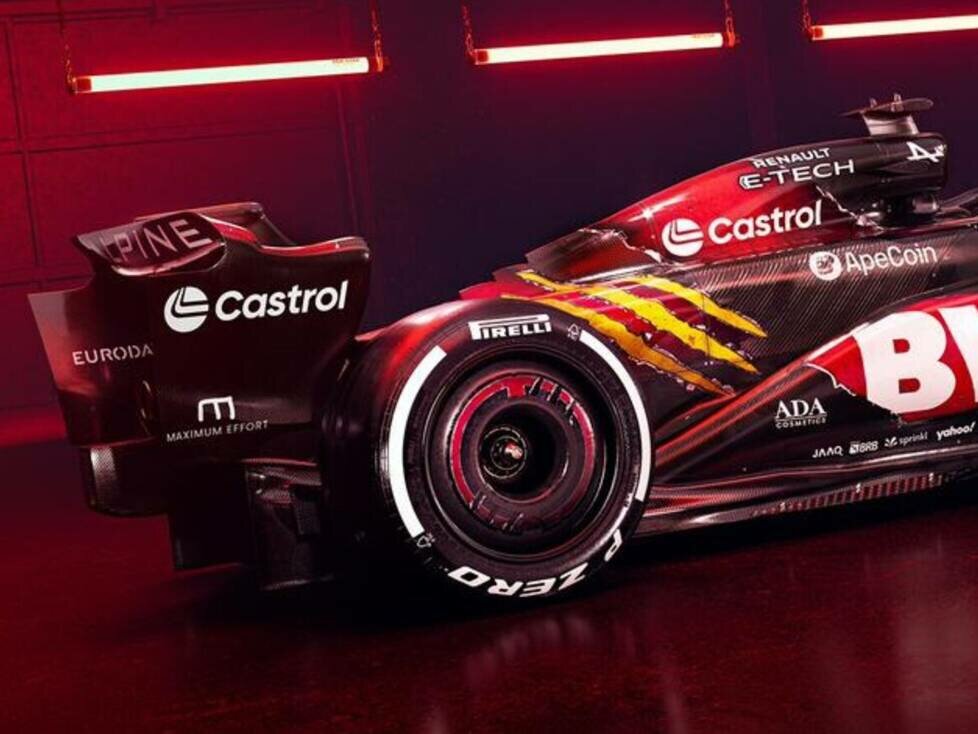 Alpine A524 im rot-schwarzen Sonderdesign für das Formel-1-Rennen in Belgien 2024