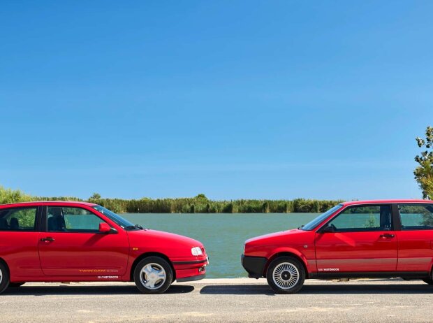 Seat Ibiza der ersten und zweiten Generation im Ebro-Delta Seat Ibiza der ersten und zweiten Generation im Ebro-Delta