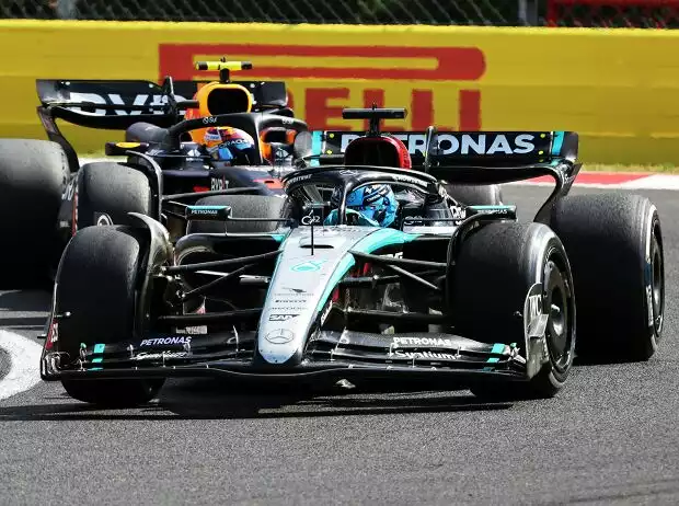 Titel-Bild zur News: George Russell, Sergio Perez