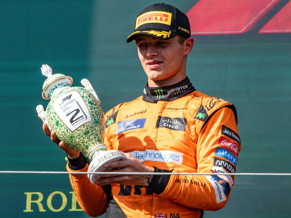 Lando Norris (McLaren) nach dem Formel-1-Rennen in Ungarn 2024