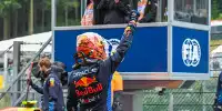 Max Verstappen (Red Bull) jubelt über die Pole beim Formel-1-Rennen in Belgien 2024