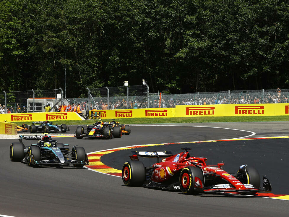 Charles Leclerc, Lewis Hamilton, Sergio Perez