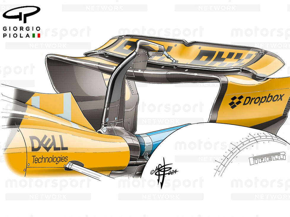 Heckflügel des McLaren MCL38