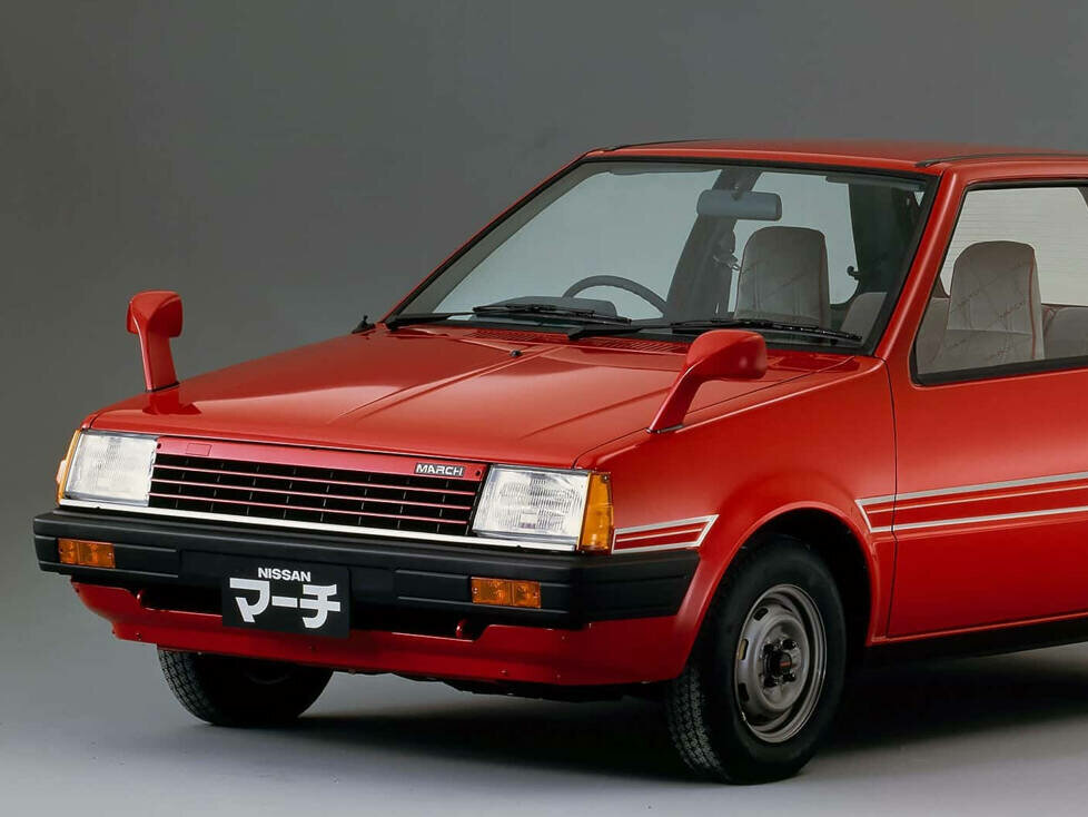 Nissan Micra mit weit vorne montierten Außenspiegeln