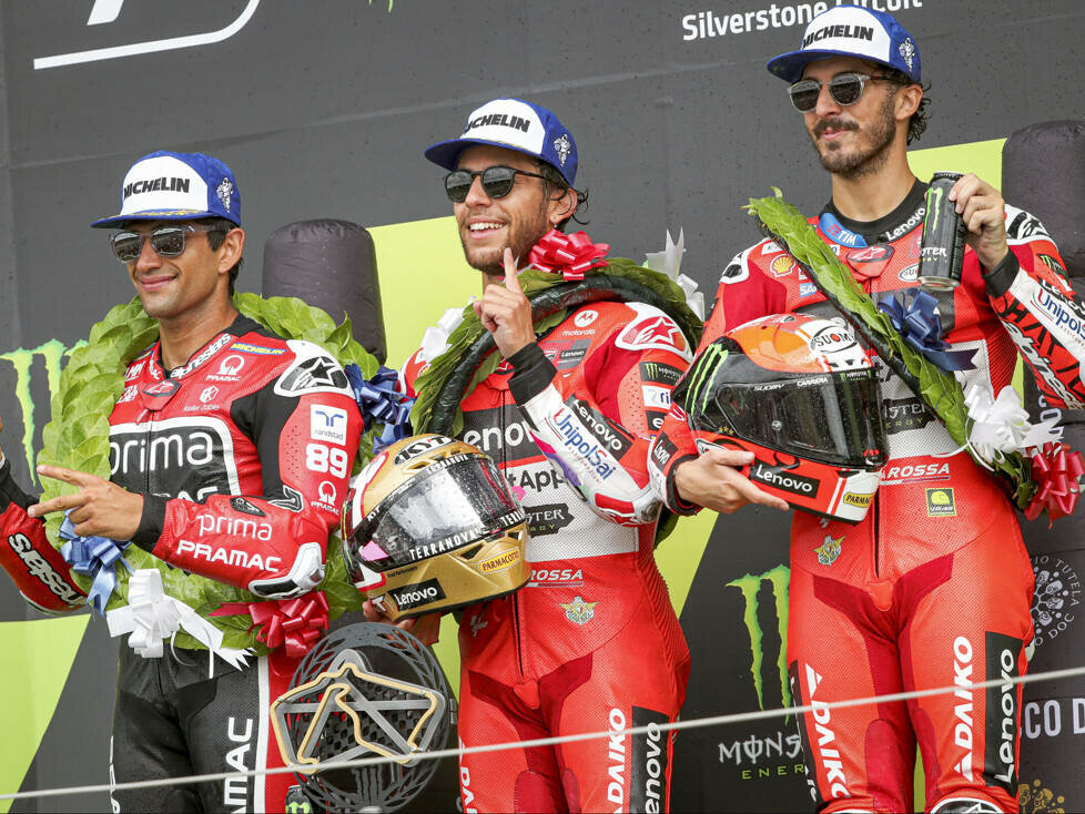 Podium: 1. Enea Bastianini, 2. Jorge Martin, 3. Francesco Bagnaia