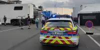 Polizeiauto im Fahrerlager des Nürburgrings
