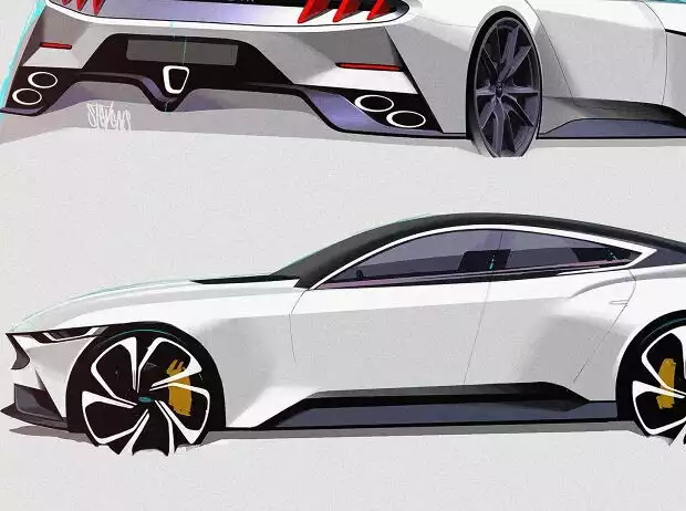Ford Mustang Viertürer (Entwurf von 2022) Titel-Bild zur News: Ford Mustang Viertürer (Entwurf von 2022)