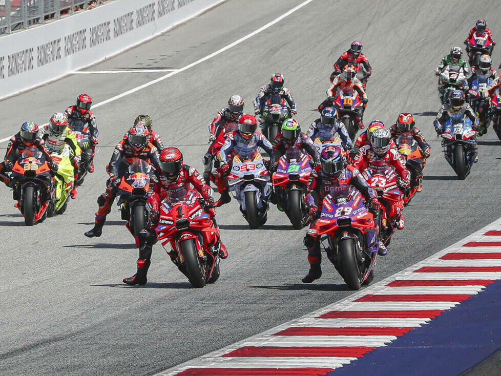 Start zum MotoGP-Rennen beim GP Österreich 2024 in Spielberg