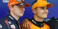 Red-Bull-Fahrer Max Verstappen mit McLaren-Fahrer Lando Norris