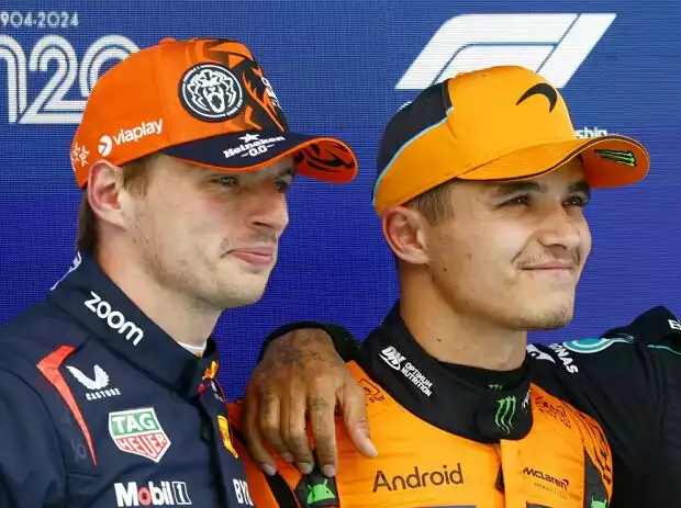 Red-Bull-Fahrer Max Verstappen mit McLaren-Fahrer Lando Norris Titel-Bild zur News: Red-Bull-Fahrer Max Verstappen mit McLaren-Fahrer Lando Norris
