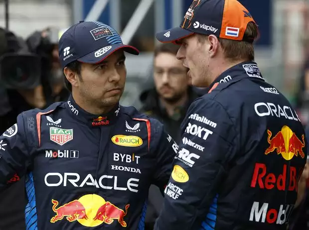 Titel-Bild zur News: Sergio Perez, Max Verstappen