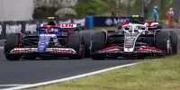 Yuki Tsunoda im Racing Bulls VCARB 01 und Nico Hülkenberg im Haas VF-24